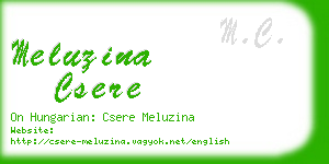 meluzina csere business card